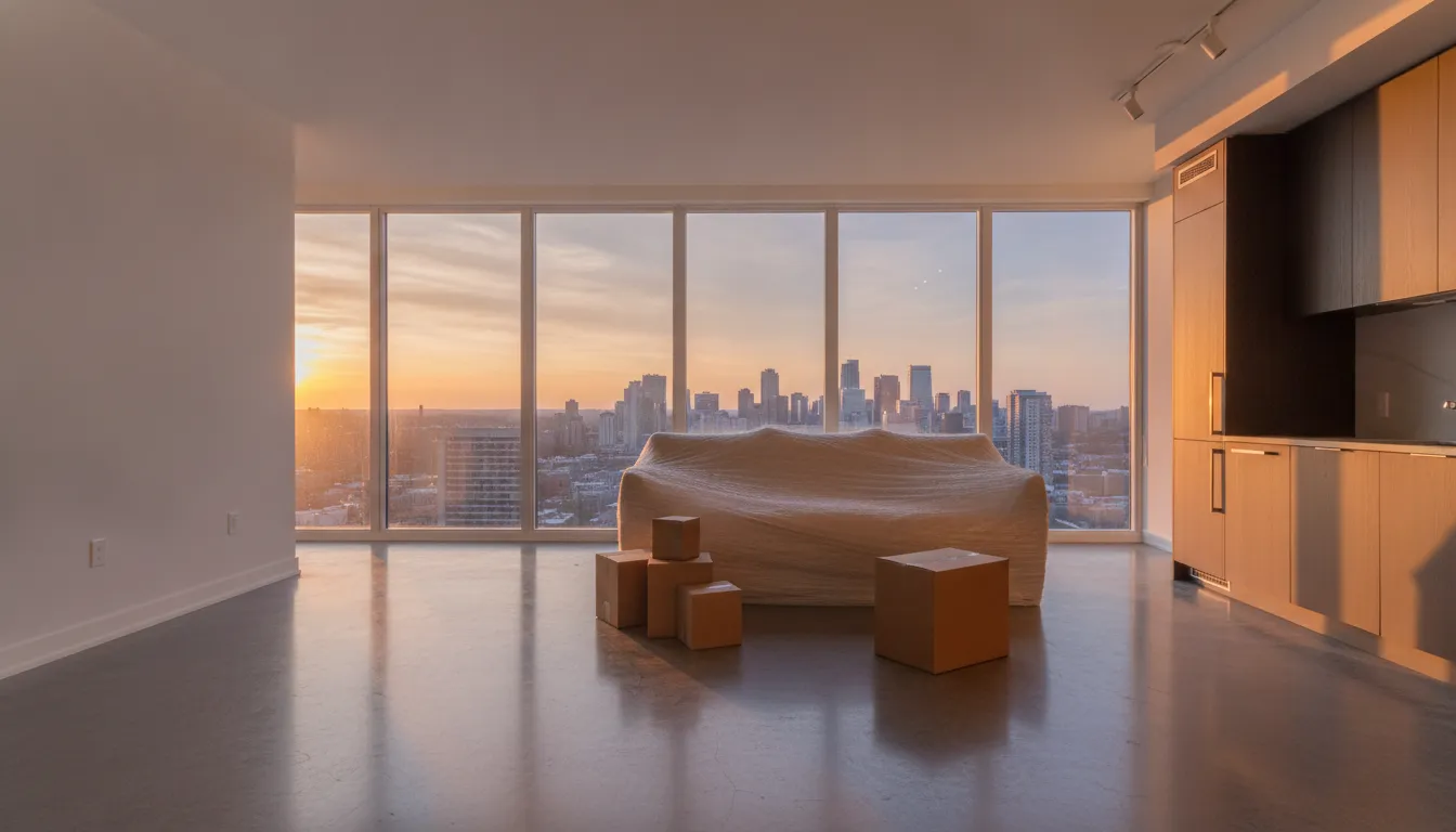 Condo interior ready for a move